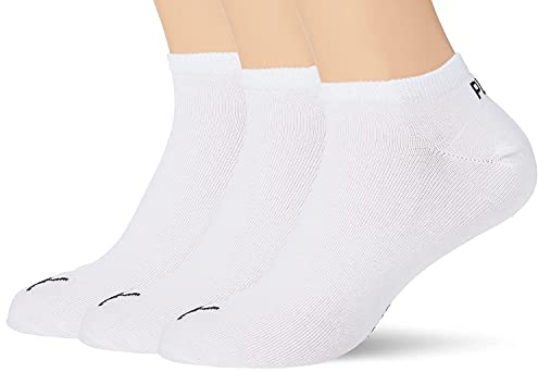 PUMA Damen Unisex Sneaker Plain 3p Socken, Weiß, 43-46 EU
