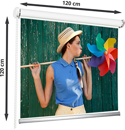 120 x 120 Rolleinwand Beamerleinwand Beamer Leinwand Projektionsleinwand 1:1