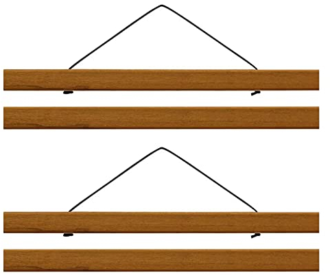 Barra magnética de madera para pósteres, marco de pósteres, marcos de fotos, colgadores de póster para impresión, obra de arte, póster de madera, soporte para colgar, listones, barras de imágenes