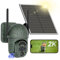 NUASI 4G LTE Wildkamera mit SIM Karte, 2K Solar Wildtierkamera mit Handyübertragung APP Farbnachtsicht 12X Hybrid-Zoom Dual-Lens PTZ 360 Bewegungsmelder 2-Wege-Audio IP66 Überwachungskamera Aussen