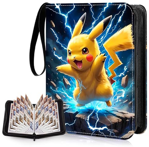 Niaetuto 50 PCS Classeur Carte,Album Porte Cartes,Capacité 900 Cartes,Albums pour Cartes à Collectionner,Imperméable Album Carte,Organissateur de Cartes,Livre Carte en Cuir Fermeture (PKQ-900)