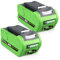2 Pack 40V 8.0Ah 29462 Battery Replacement for Greenworks 40V Battery Compatible with Greenworks 29462 29472 2901319 25302 24322