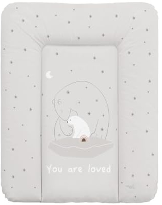 CEBA BABY Weiche Wickelauflage 50x70 cm – Wickelmatte für feste Unterlagen, Basic, OEKO-TEX® Standard 100 (Polar Bears)