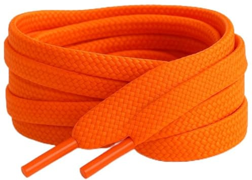 Orange Flat Trainer Laces 120cm - Replacement Shoelaces for Trainers