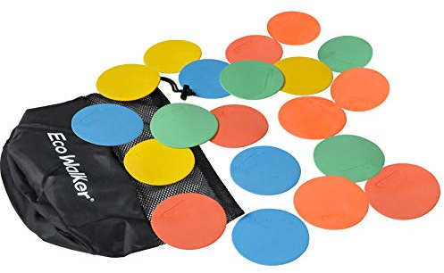 Eco Walker 4 tum minigolvmarkörer för klassrum förskola och dagis (uppsättning av 20 st) (multi)