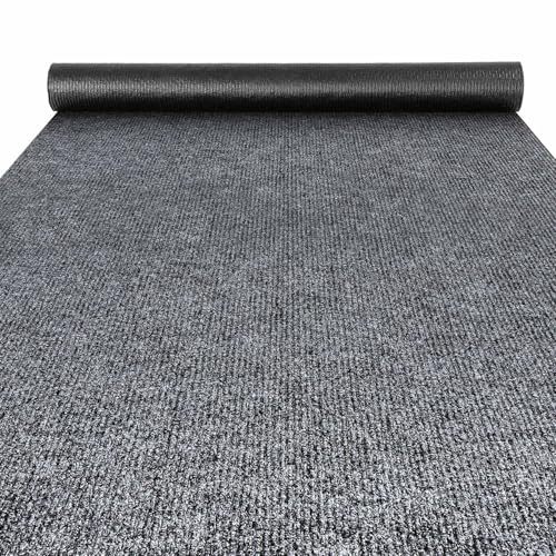 ANRO Alfombra de pasillo para atrapar la suciedad, color gris, 100 x 120 cm