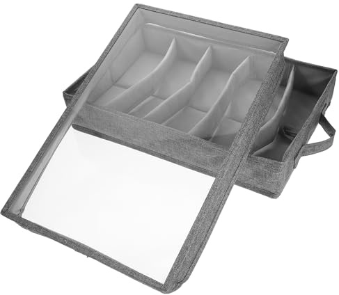 NUOBESTY Valigetta Porta Posate Divisori e Coperchio, Organizer Portaposate Richiudibile per Pranzo Interno ed Esterno, Scatola Portautensili Multi-Scomparti per Coltelli Forchette e