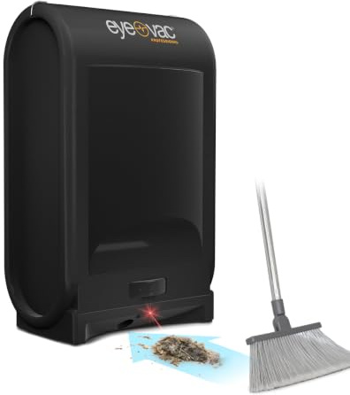 EyeVac Pro Touchless Vacuum Automatic Dustpan - Ultra Fast & Powerful - Great for Sweeping Salon Pet Hair Food Dirt Kitchen, Corded Canister Vacuum, Bagless, Automatic Sensors, 1400 Watt (Black)