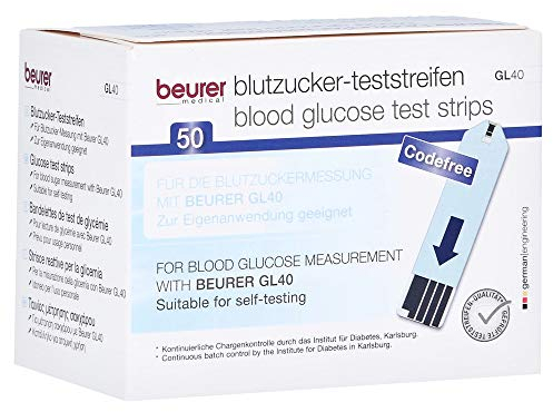 Beurer Blutzucker-Teststreifen (zur Verwendung mit GL 40), 50 Stück