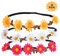XCOZU Blumenkranz Haare, 3 Daisy Blumen Stirnband Haarband Hochzeit Haarkranz Krone, Haarband Blumen mit Justierbaren Elastischen Band Damen Mädchen für Party Strand Haarreif Blumen Kopfschmuck