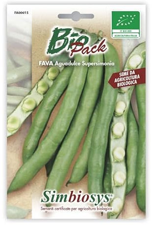 SEMENTI BIOLOGICHE PER ORTAGGI IN BUSTINA AD USO AMATORIALE (FAVA AGUADULCE SUPERSIMONIA)