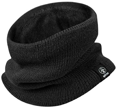 Yuson Girl Winter Knitted Fleece Snood Scarf Neck Warmer Windproof Stretchy for Women Men Sports Running