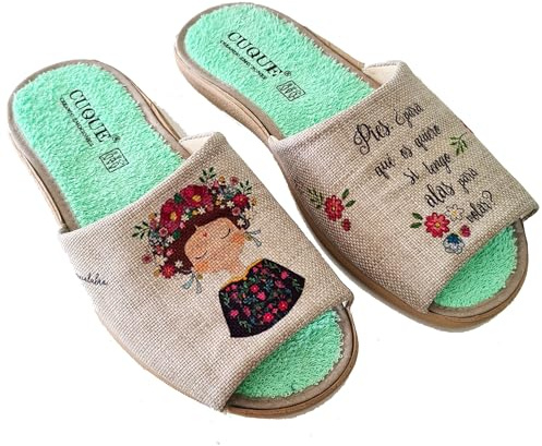 Rodevil Zapatillas casa Frida mujer verano cómodas - Hechas en España - garantía de calidad