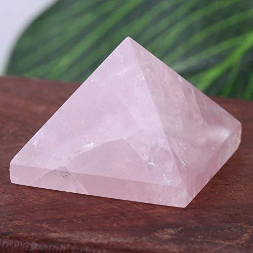 Energiestatue Rosa Altes Ägypten Rosenquarz Pyramide, Kristallpyramide, Briefbeschwerer Home Decoration für Glück Glück im Leben