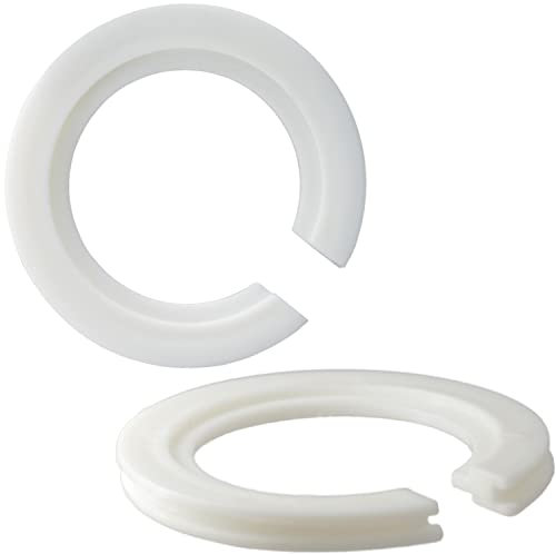 LRMYS E27 to E14 Plastic Lamp Shade Converter, Screw Lamp Shades Reducer Washer, 42mm to 29mm Light Shade Adapter With Duplex Ring Fitting, White 2 Pack