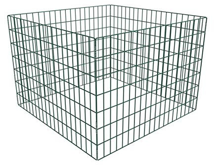 GuyAna Mesh Garden Composter 100 x 100 x 70 cm,Metal Wire Mesh Compost Bin Eco Garden Composter Converter Eco Recycling Soil Storage Bin Waste Box