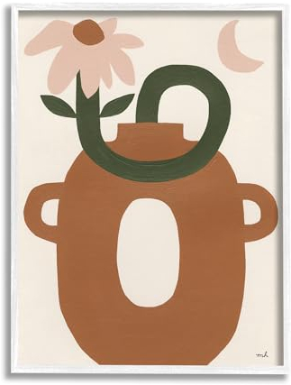 Stupell Industries Moderne Boho-Pflanzvase, gerahmt, Giclée-Kunst, von Moira Hershey