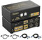 KVM Switch 2 PC 2 Monitor, Commutateurs KVM HDMI et USB, Partageant 4K@30Hz Moniteur et 3 USB Device, 4 Câbles HDMI et Adaptateur Inclus, avec prise audio et microphone