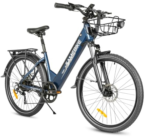 SAMEBIKE Bicicleta Eléctrica Adultos, 26'’ E-Bike con pedaleo asistido Batería 36V 15AH 150KG Carga Máxima, Bici Eléctricas de Montaña para Mujeres Hombres
