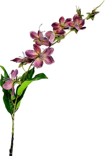 WY8 Jasmine Flower Branch - 80cm Artificial Jasmine Flowers for Home, Garden, Wedding Decorations, Table Arrangements, Living Room, and Office Decor (Pink, 5Pcs)