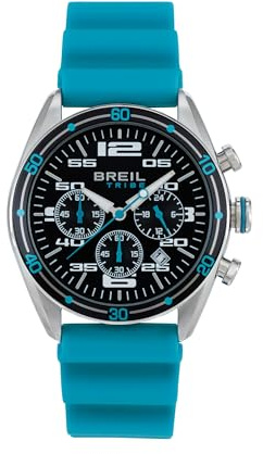 Breil, Collezione Score, Cronografo Uomo, Orologio Uomo, Cronografo Sportivo con Cassa in Acciaio, Cassa 43 mm, Cinturino in Silicone, Movimento al Quarzo, Pratica Chiusura con Fibbia