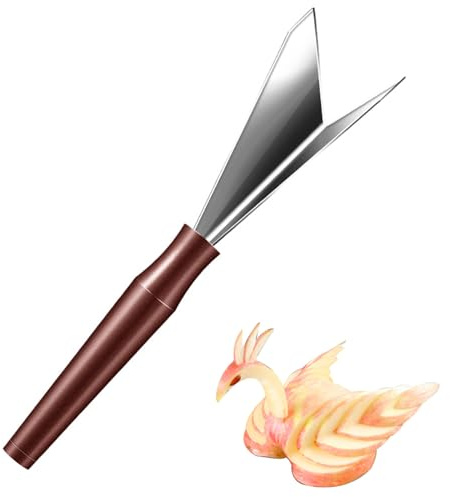 PIDUDU Couteau de sculpture de fruits, outil de découpe de décoration pour fruits et légumes, outil de coupe triangulaire en acier inoxydable pour restaurant