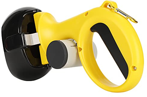 Yctze Pala para Excrementos de Perros, Recolector de Desechos Sanitarios para Mascotas con Dispensador de Fácil Almacenamiento para Perros y Gatos, Herramienta de Limpieza de Olores (S Negro)