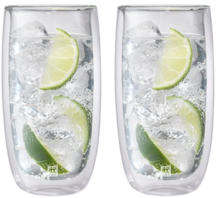 ZWILLING J.A. Henckels 39500-120 Doppelwandige Gläser, 470 ml, 2er-Set, Tumbler, Highball, hitzebeständig, doppelwandige Konstruktion, Tasse
