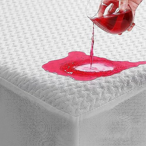 TASTELIFE King Size Waterproof Mattress Protector, 3D Air Fabric Cooling King Bed Mattress Protector, Breathable Fitted Mattress Cover with Deep Pocket, Fits 8 to 21 Inch Mattress