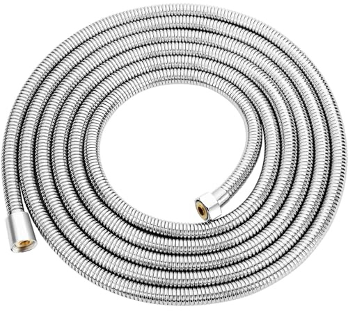 Flexible De Douche Long 5M Acier Inoxydable Tuyau De Douche éTanche Anti-Kink Anti-Explosion Avec Connecteur En Laiton Tuyau