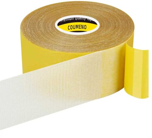 COUMENO Double Sided Tape Heavy Duty Tape and Carpet Tape High Tack,2inX66FT Multipurpose Non-Marking Tape Removable No Residue, Easy Tear, Suitable for Office and Home Easy to Use Mounting Tape