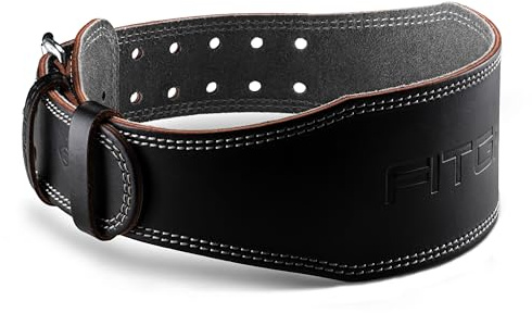 Fitgriff® Klassiskt viktlyftningsbälte – 100 % läder – för män och kvinnor – bälte för bodybuilding, styrketräning, styrketräning – klassiskt läderviktlyftningsbälte