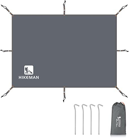 HIKEMAN Outdoor Waterproof Multi-Purpose Camping Tent Tarp Ground Covering Groundsheet Mat Tent & Awning Carpet Multiple Size For Camping Hiking Picnic(PU3000mm,180 * 210cm)