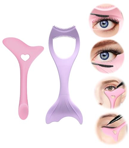 SVOCK Wimpern Schablone y Eyeliner Schablone, Wimperntusche Helfer Silikon, Multifunktional Eyeliner Schablone,Augen Make Up Schablone, Augenbrauen Schablone für Anfänger und Profis Schnelles Make-Up