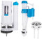 XTDMJ Toilet Flush System Replacement, Dual Flush Fill Toilet Cistern Kit, Adjustable Toilet Dual Flush Valve with Push Button for Home Bathroom(Suitable for Tank Depth 21-26cm)