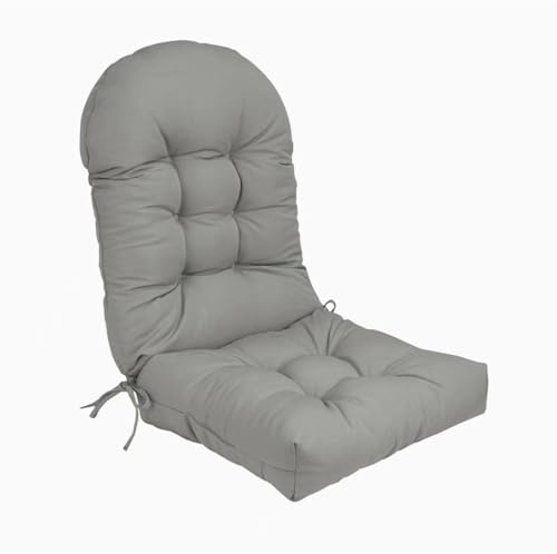 SJASD Cuscino per Sedia da Giardino per Adirondack,Cuscino per Sedia da Patio,Cuscino per Sedia a Dondolo con Schienale Alto,Comodi Cuscini per Sedie per Interni All'aperto(Color:Grigio Chiaro)