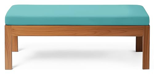 RZYW Cuscino Panca Esterno Impermeabile, Cuscino per Panca da Interno Cuscino Seduta Panca con Fondo Antiscivolo, Cuscini per Sedie da Giardino Panche Altalena Patio,Sky Blue,70X30X5cm
