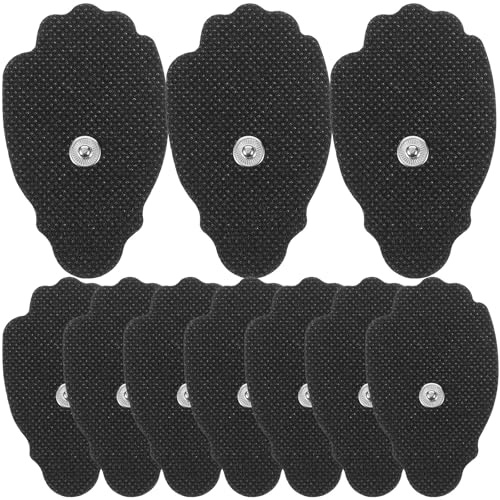 VILLCASE Almohadillas de Autoadhesivas Negras 10 Pcs, Gel de Silicona Respaldo de Tela No Tejida, Flexibles y Reutilizables para Alivio Muscular y Terapia Física en Casa