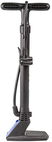 BETO Fahrradpumpe, Standpumpe, Luftpumpe, mit Universaldoppelpumpenkopf, Ballnadel, Luftmatratzenadapter, 160psi, 11bar, AV, DV, FV, Autoventil, Dunlopventil, Französisches Ventil