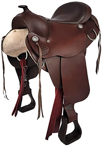 Selle western Austin en cuir de buffle haute qualité neuf, 17 (43,18 cm)