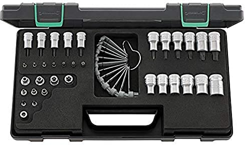Stahlwille 98811908 Torx-Garnitur im robusten, stapelbaren ABS-Kunststoffkasten 34-teilig