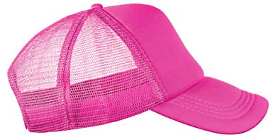 Trucker Mesh Baseball Cap Mütze Classic Cappy für Herren und Damen, One Size Snapback (Pink)