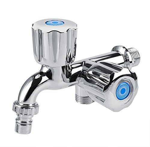 Single Cold Faucet, Doppia Testa Rubinetti Dell'acqua Accessori per Lavelli per Casa Lavandino Bagno Lavabo Cucina Bacino della Mano, Attrezzature per Cucine e Bagni(G1/2 Shutter Handle)