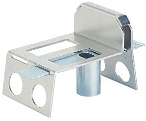 THIRARD - Sabot à Sceller pour Porte - Glissière Réglable - Acier 25/10ème - Sécurité Supplémentaire - Compatible Tous Portails - Finition Zingué - Couleur Gris