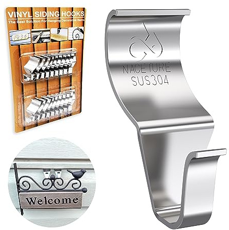 NACETURE Vinyl Siding Hooks Hanger Siding Clip for Hanging, 20 Pack