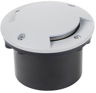 Lindby Faretto LED da Esterno Calpestabile, Giardino Da Incasso a Pavimento incorporato 0.6W Bianco Caldo Rotondo Ø 10cm IP65 Alluminio Stile Moderno per Sentieri Ingressi