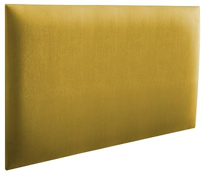 RAVIO Panneaux muraux rembourrés | Lambris 3D avec Mousse | Coussin Mural comme tête de lit pour lit | Decoration Murale pour Chambre, Chambre d'enfant, Bureau, Couloir | Or, 60 x 30 cm