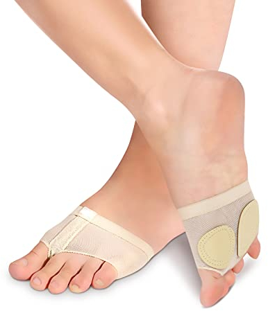 Tanzfußriemen, Tanzpfoten-Fußunterwäsche, Tanzkleidung, Halbsohle, Vorfuß, Bauch, Fußriemen, Lyrische Schuhe, Socken, 1 Paar rutschfeste Zehenunterwäsche für Jazzballett,