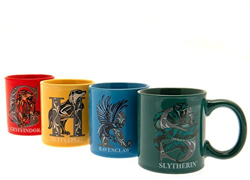 GB eye Harry Potter - Set 4 Espresso Tassen - Stand Together (4 Tassen, 10 oz, Keramik, Glänzend, Mehrfarbig, Wiederverwendbar, Zylindrisch, Hitzebeständig, Mikrowellengeeignet, Nur Handwäsche)