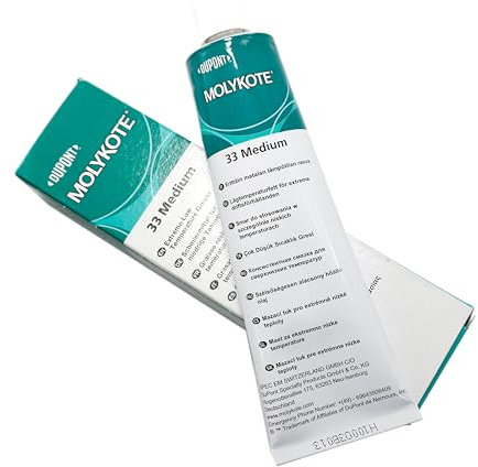 Molykote 33 Medium 100g Grasso Lubrificante 33M Grasso per Basse Temperature Estreme Carico Leggero Metallo su Metallo Metallo su Plastica per Cavi Elettrici e Cuscinetti Bianco Sporco NLGI 2
